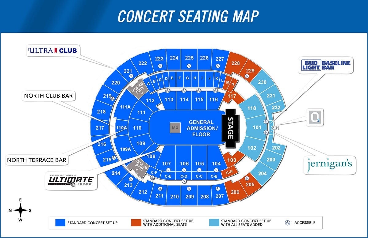 Seating Map Kia Center