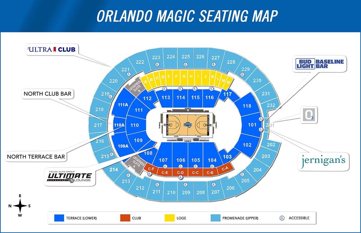 Seating Map Kia Center